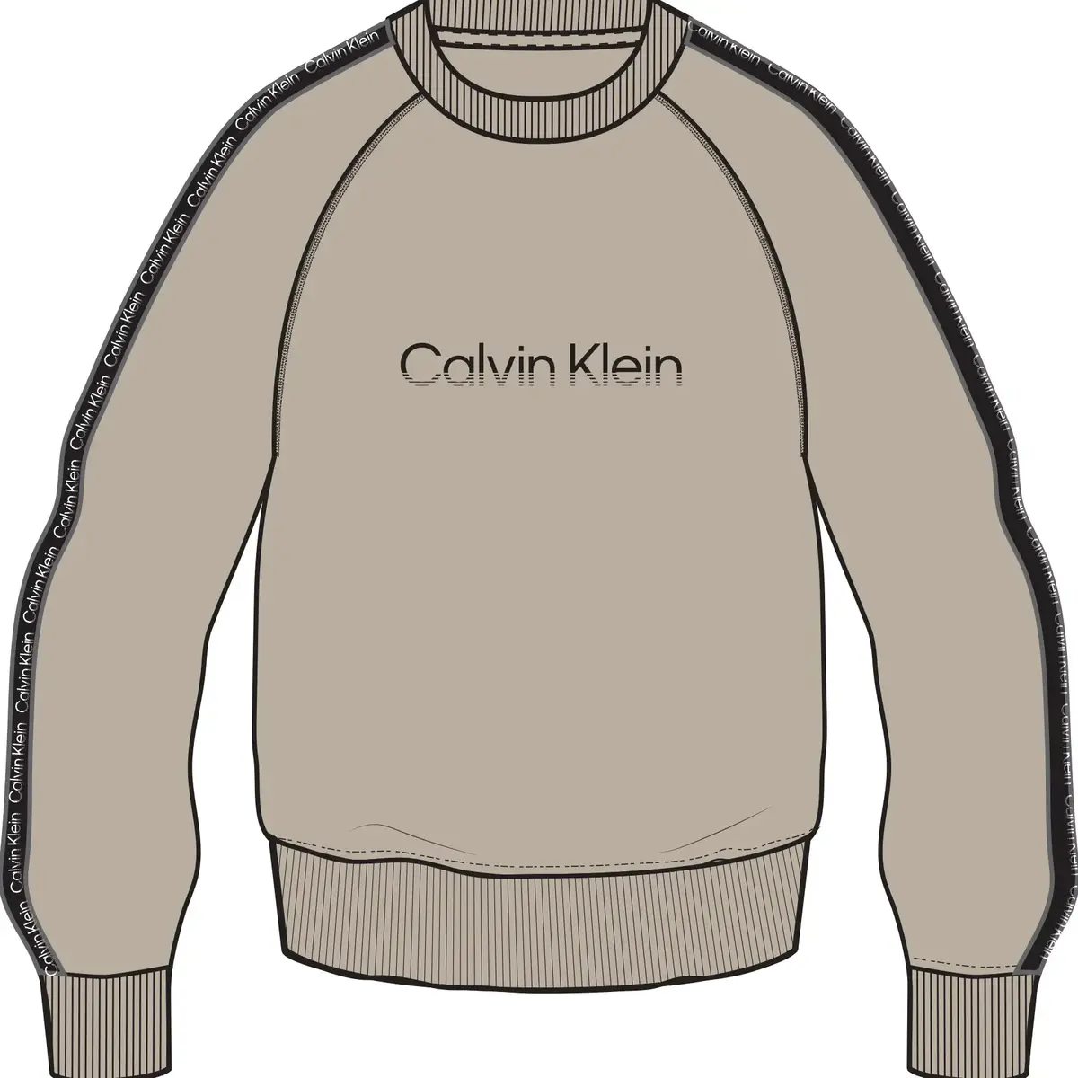 Calvin Klein PW - Pullover Erkek Krem Sweatshirt