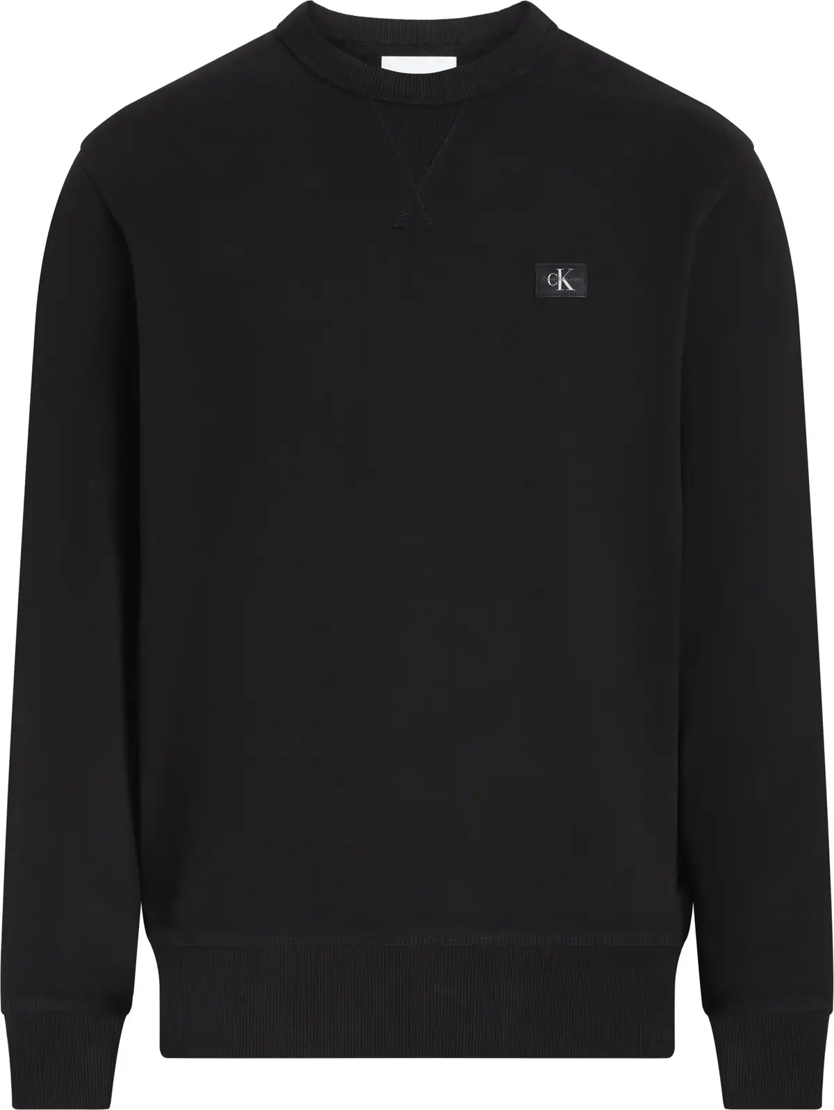 Calvin Klein WOVEN LABEL CREW NEC, BEH Siyah Erkek Sweatshirt