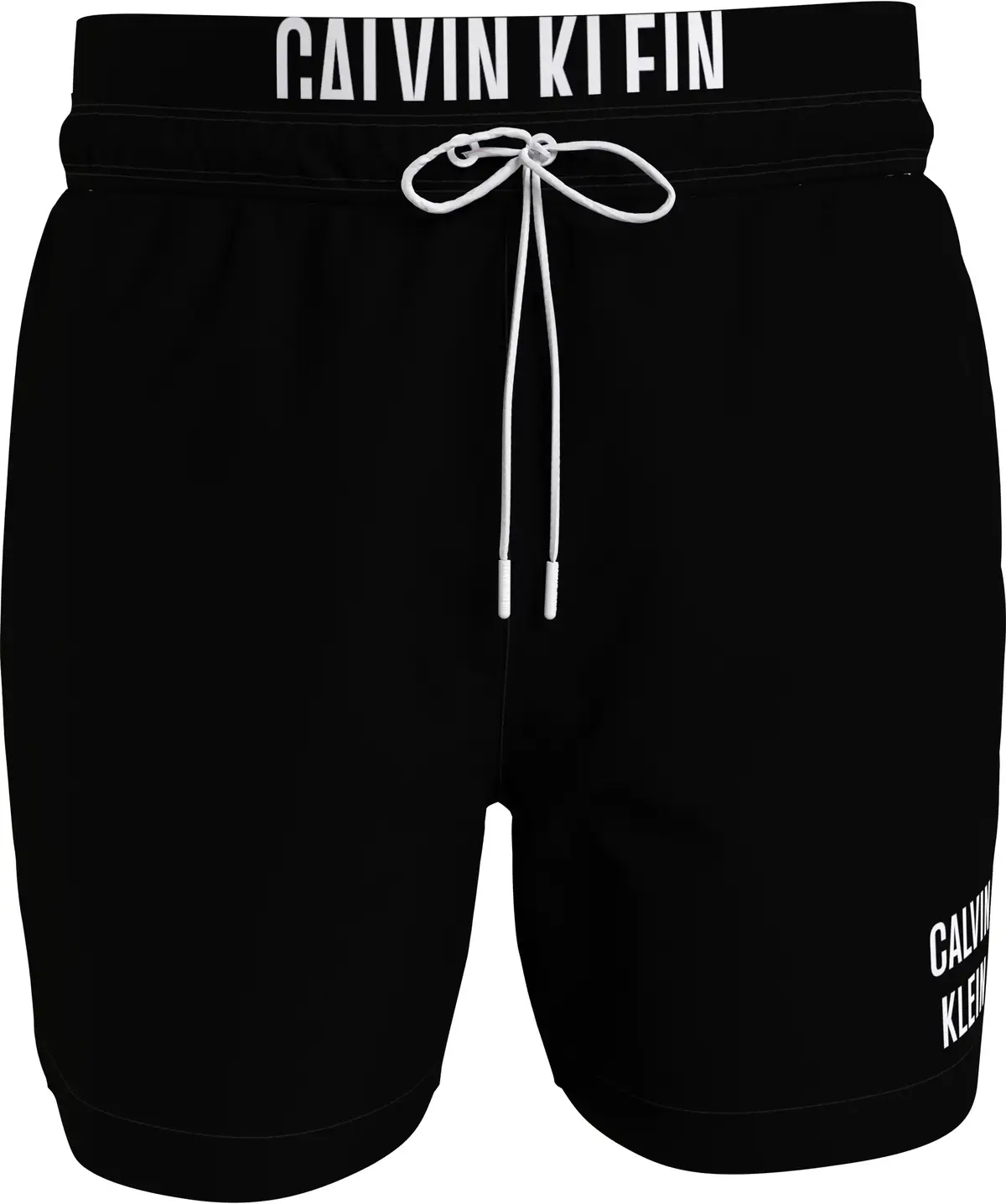 Calvin Klein MEDIUM DOUBLE WAISTB Erkek Siyah Deniz Şortu