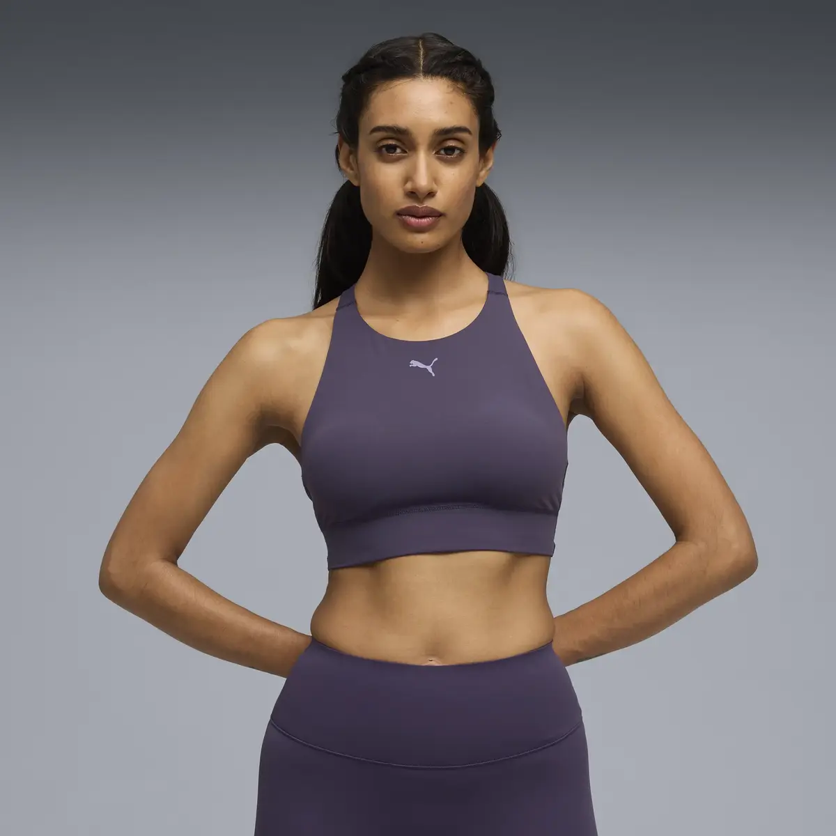 PUMA SHAPELUXE HN BRA - MID Mor Kadın Sporcu Sütyeni