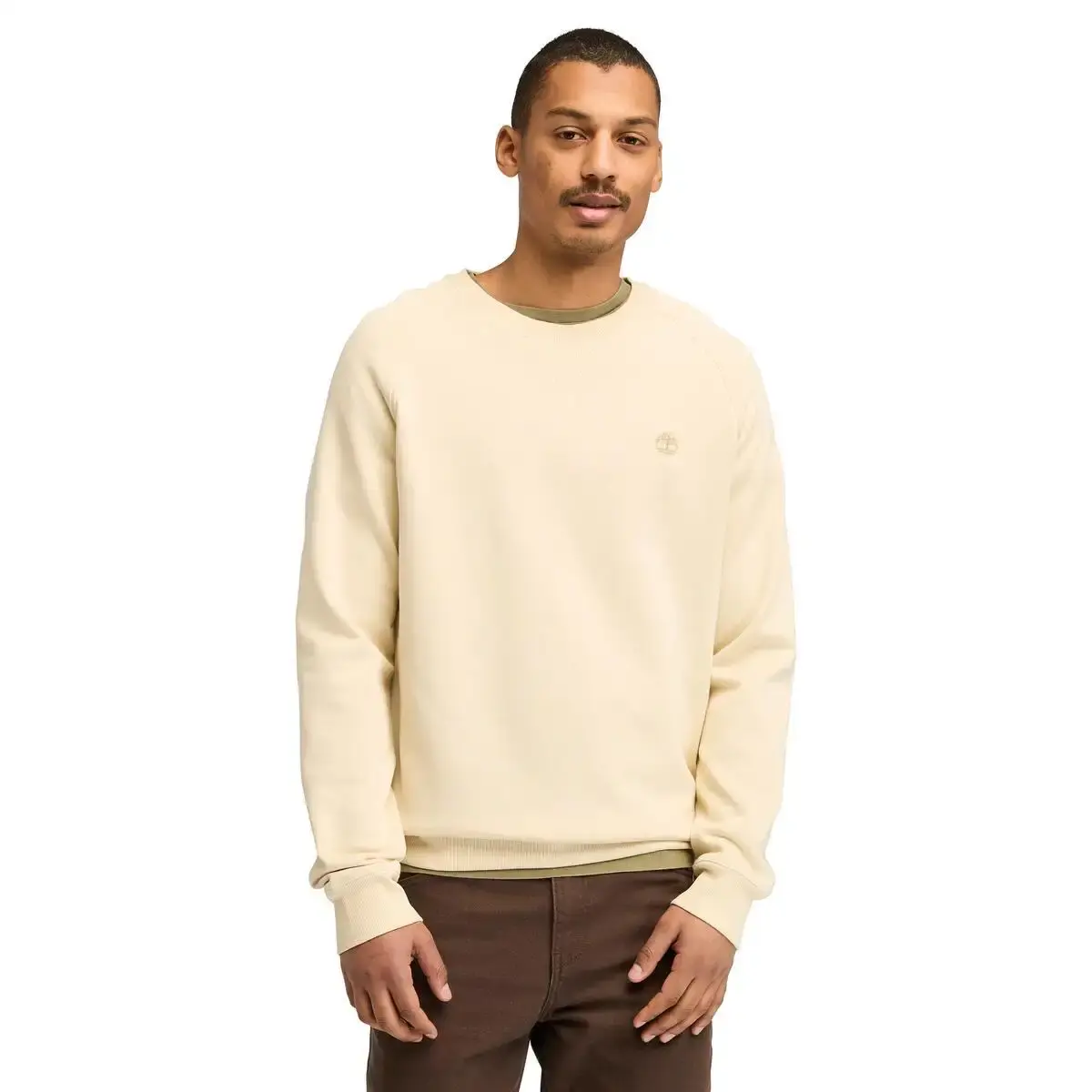Timberland EXETER RIVER Brushed Back Crew Sweatshir Bej Erkek Sweatshirt & Hoodie