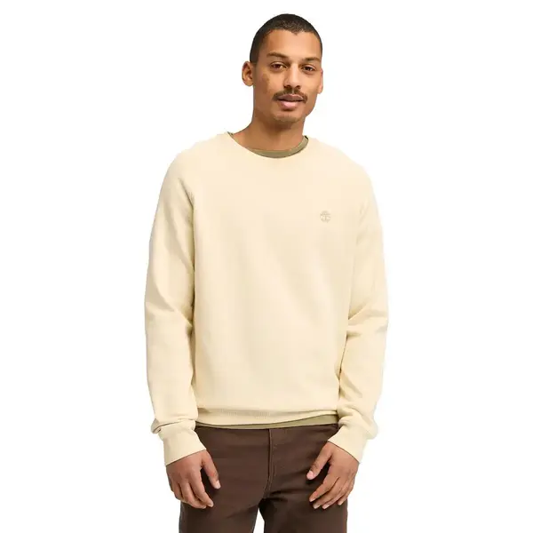 Timberland EXETER RIVER Brushed Back Crew Sweatshir Bej Erkek Sweatshirt & Hoodie