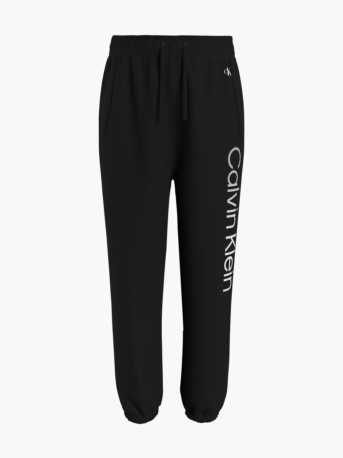 Calvin Klein INST SILVER LOGO SWE Kadın Siyah Eşofman Altı