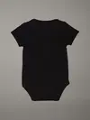 Calvin Klein MONOGRAM SS BODY, BEH Siyah Yenidoğan Bodysuit