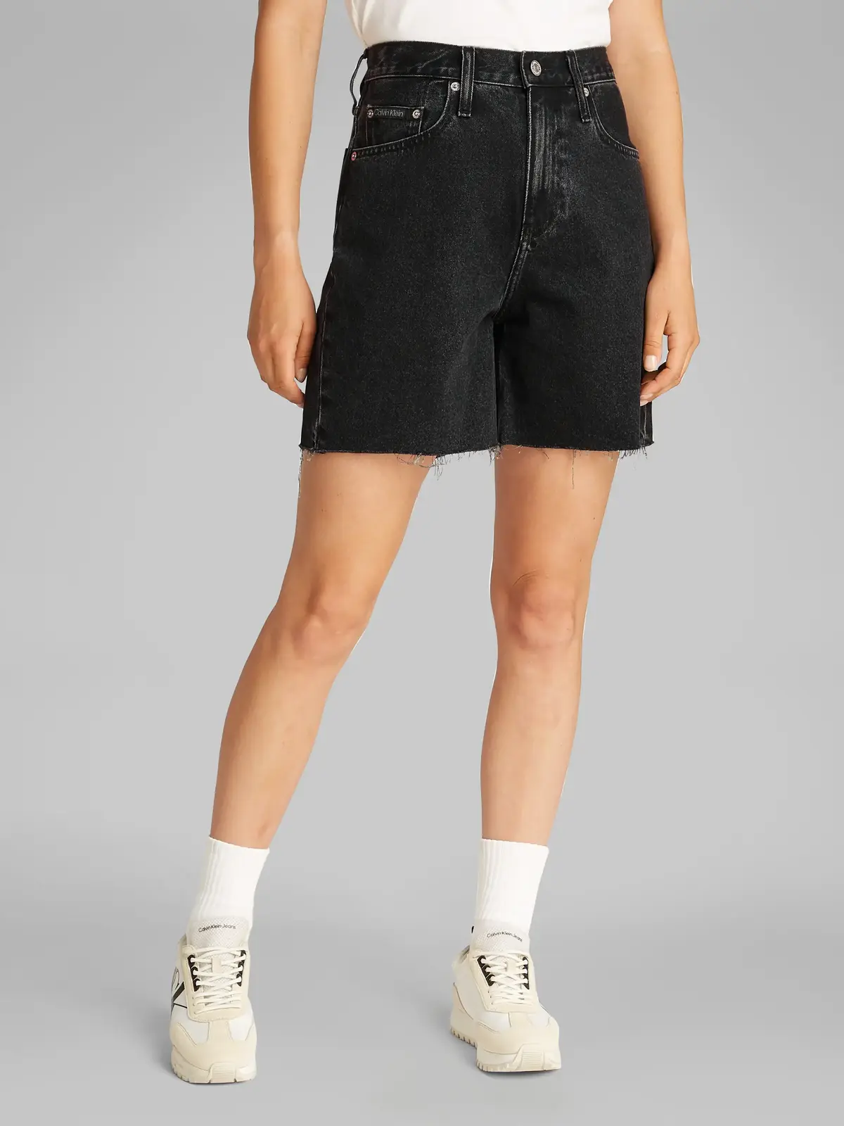 Calvin Klein BERMUDA SHORT Siyah Kadın Kot Bermuda Şort