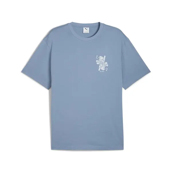 Puma GRAPHIC Card Play Tee Mavi Erkek T-Shirt