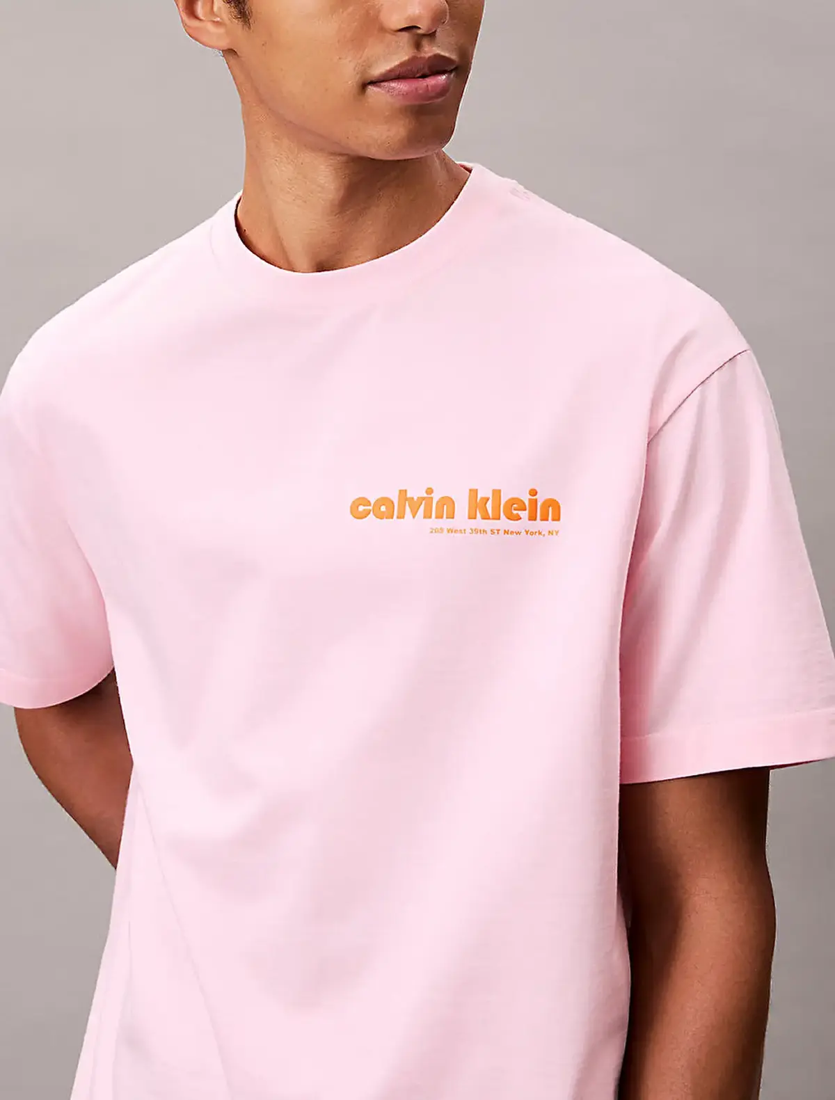Calvin Klein SS 16S CALVIN KLEIN BAUHAUS GRAP Pembe Erkek Tişört