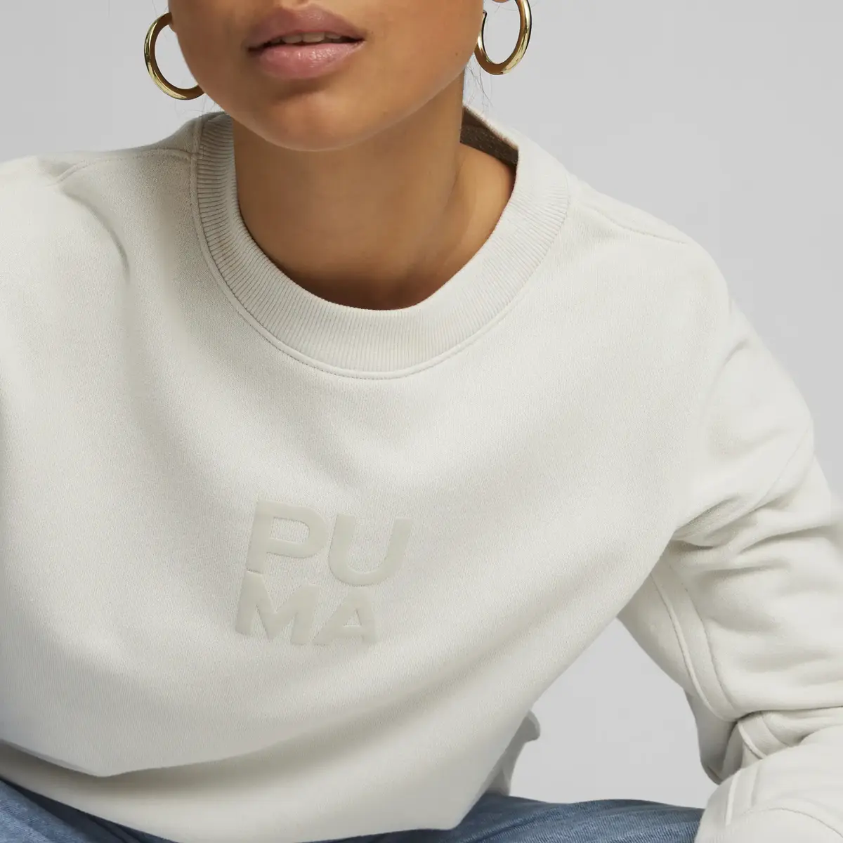 Puma INFUSE Crew Gri Kadın Sweatshirt
