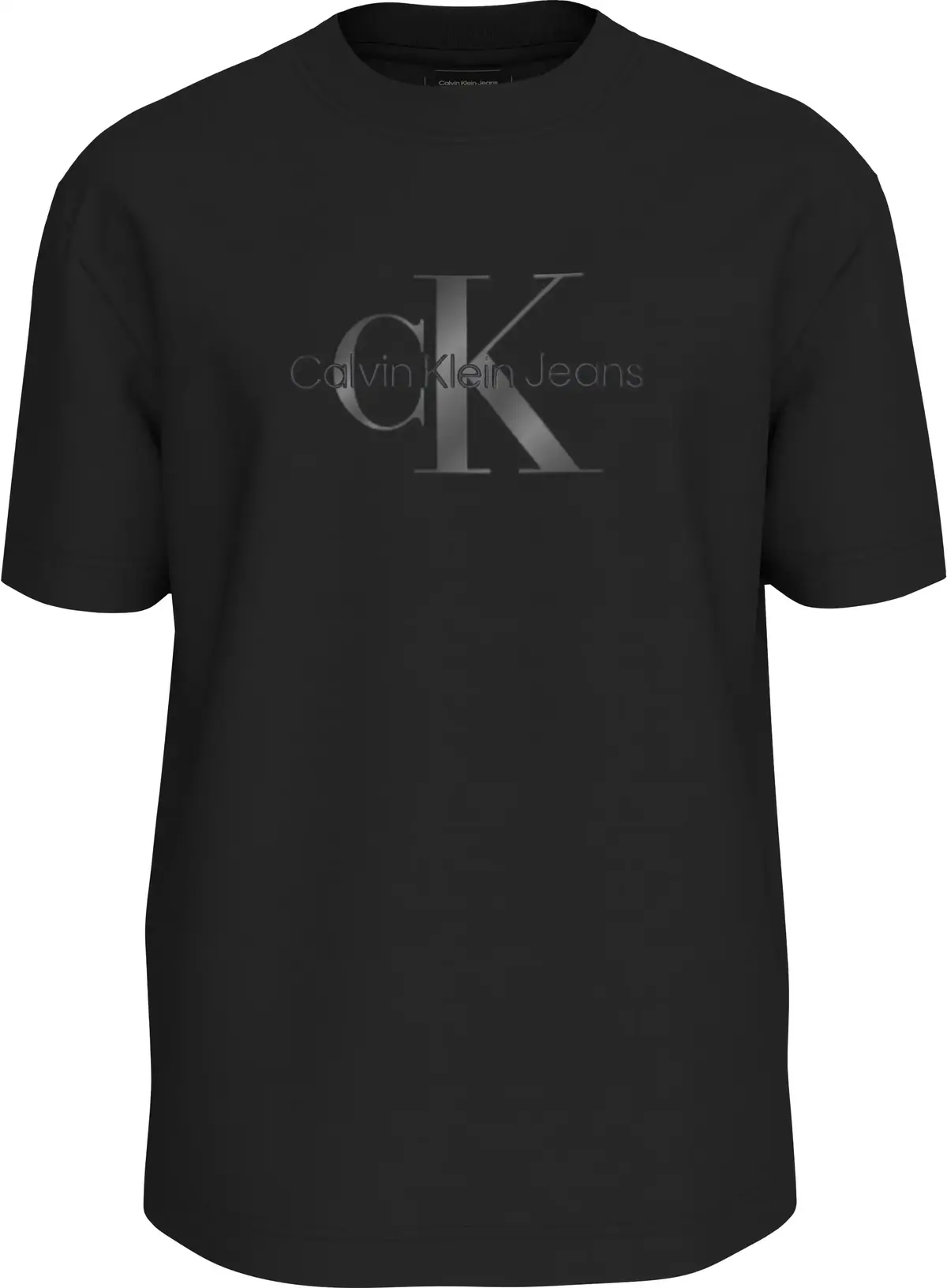 Calvin Klein SHINY MONOLOGO TEE, BEH Siyah Erkek T-Shirt & Polo