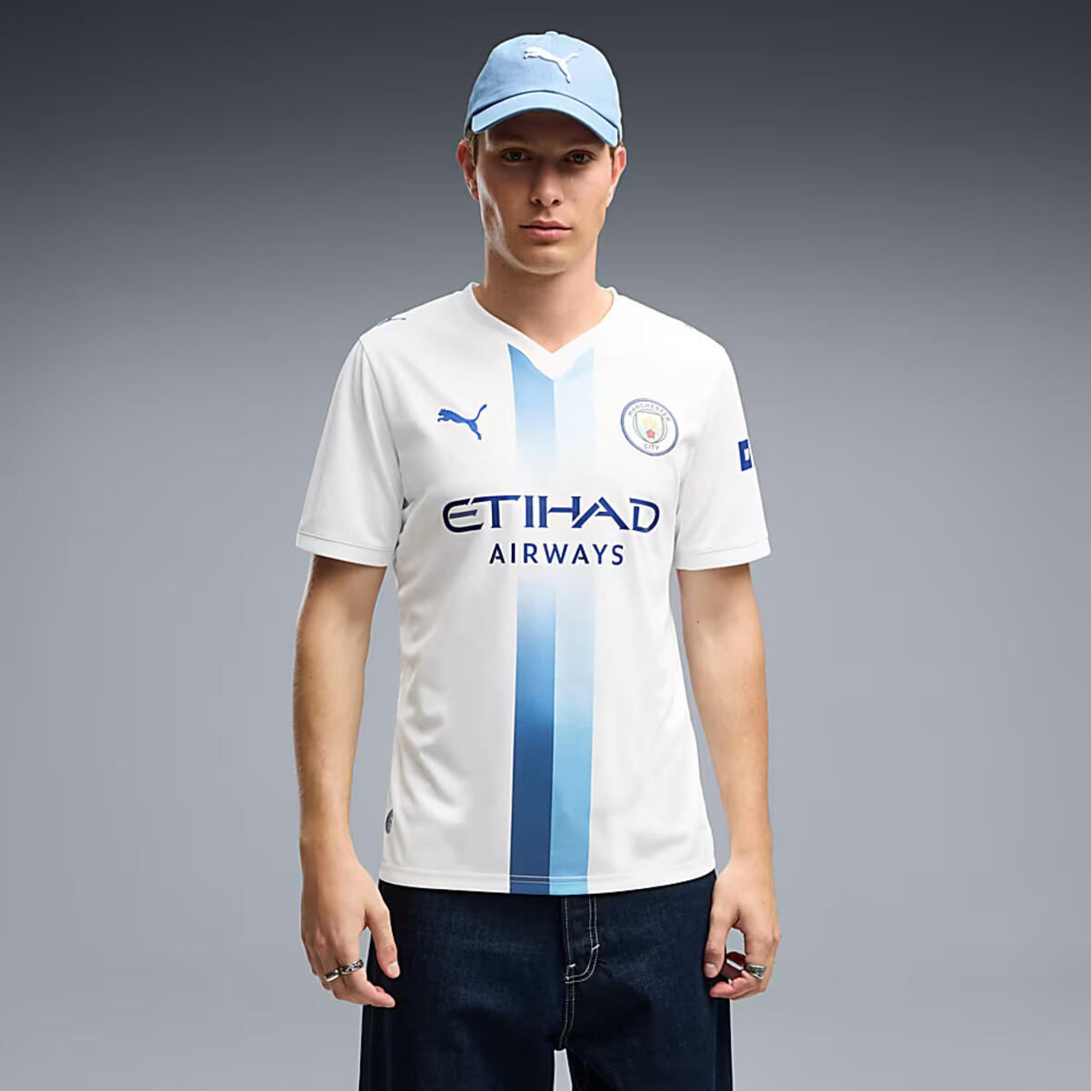 PUMA MCFC Third Jersey Replica Beyaz Erkek Forma