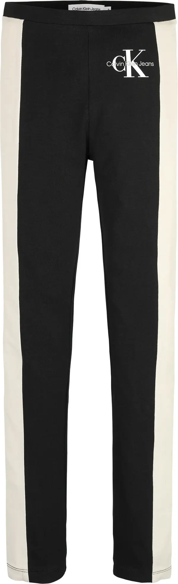 Calvin Klein COLOUR BLOCK MONOGRA Kadın Siyah Tayt