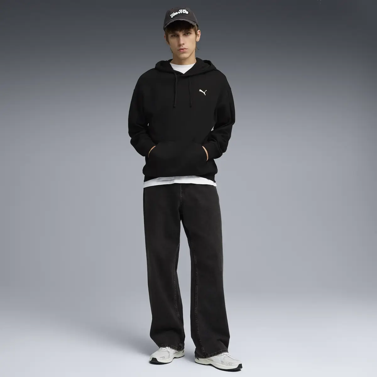 Puma ESS ELEVATED Relaxed Hoodie Siyah Erkek Sweatshirt