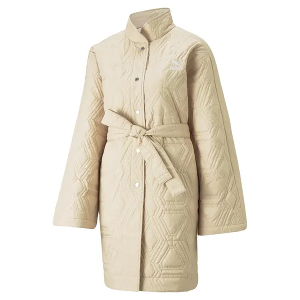 PUMA LUXE SPORT T7 AOP Robe Coat Bej Kadın Mont