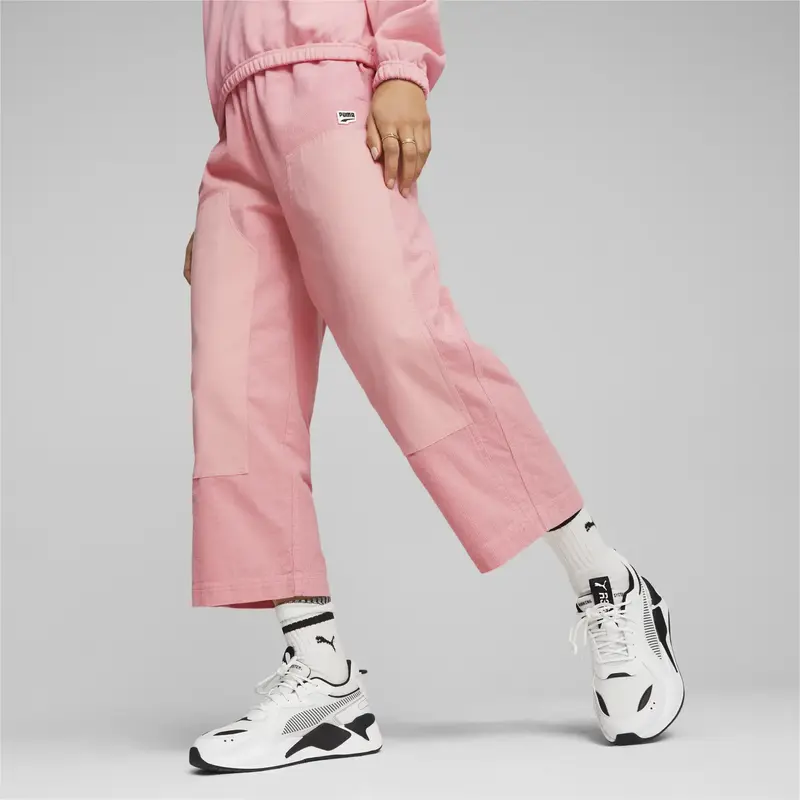 Puma DOWNTOWN Corduroy Pants Pembe Kadın Eşofman Altı