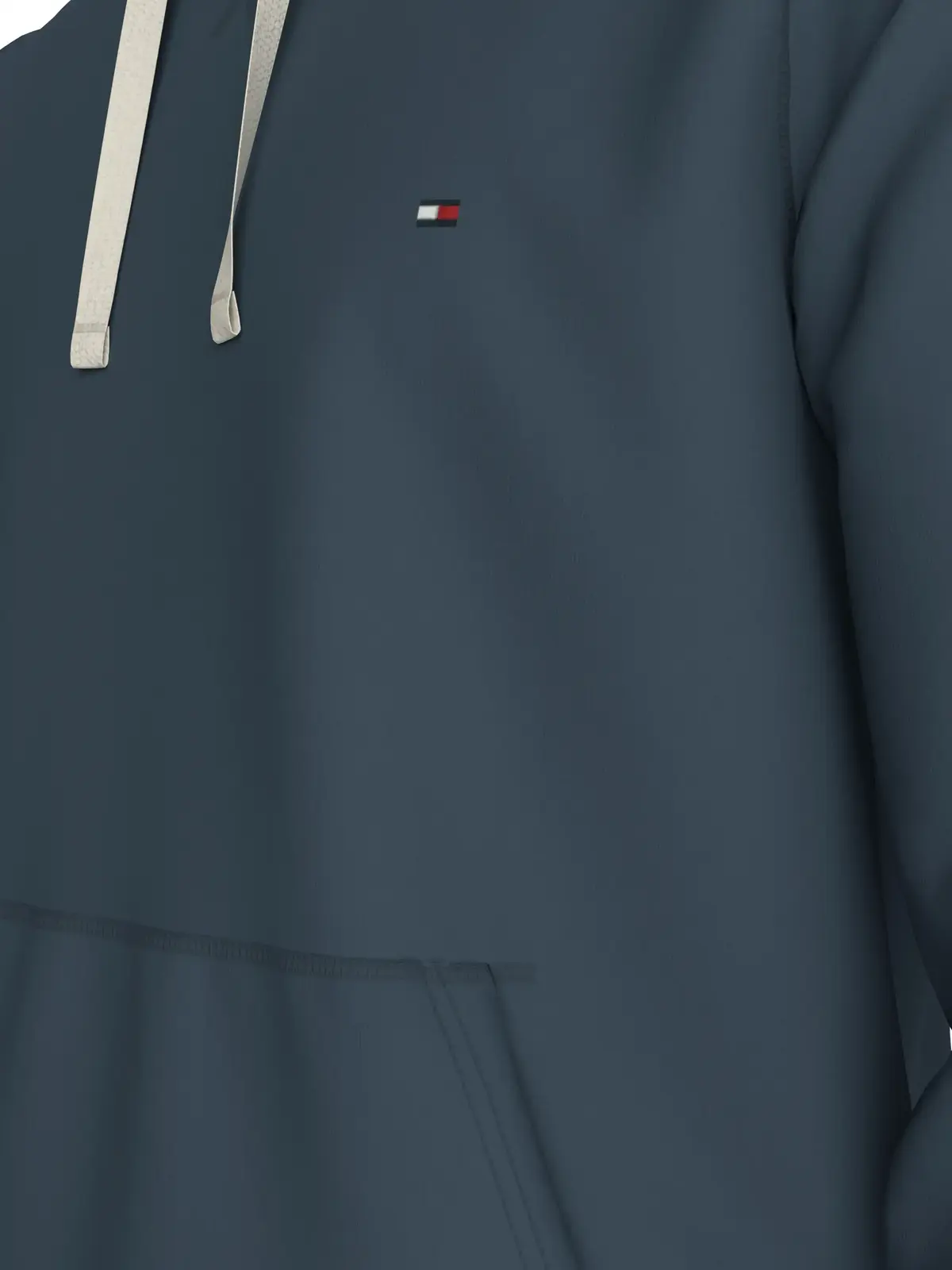 Tommy Hilfiger ESSENTIAL TERRY HOOD Erkek Turkuaz  Sweatshirt