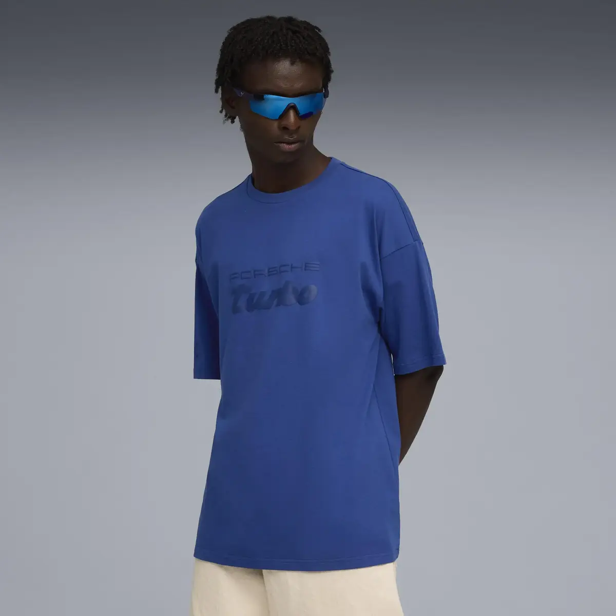 Puma PL ESS Tee Mavi Erkek T-Shirt