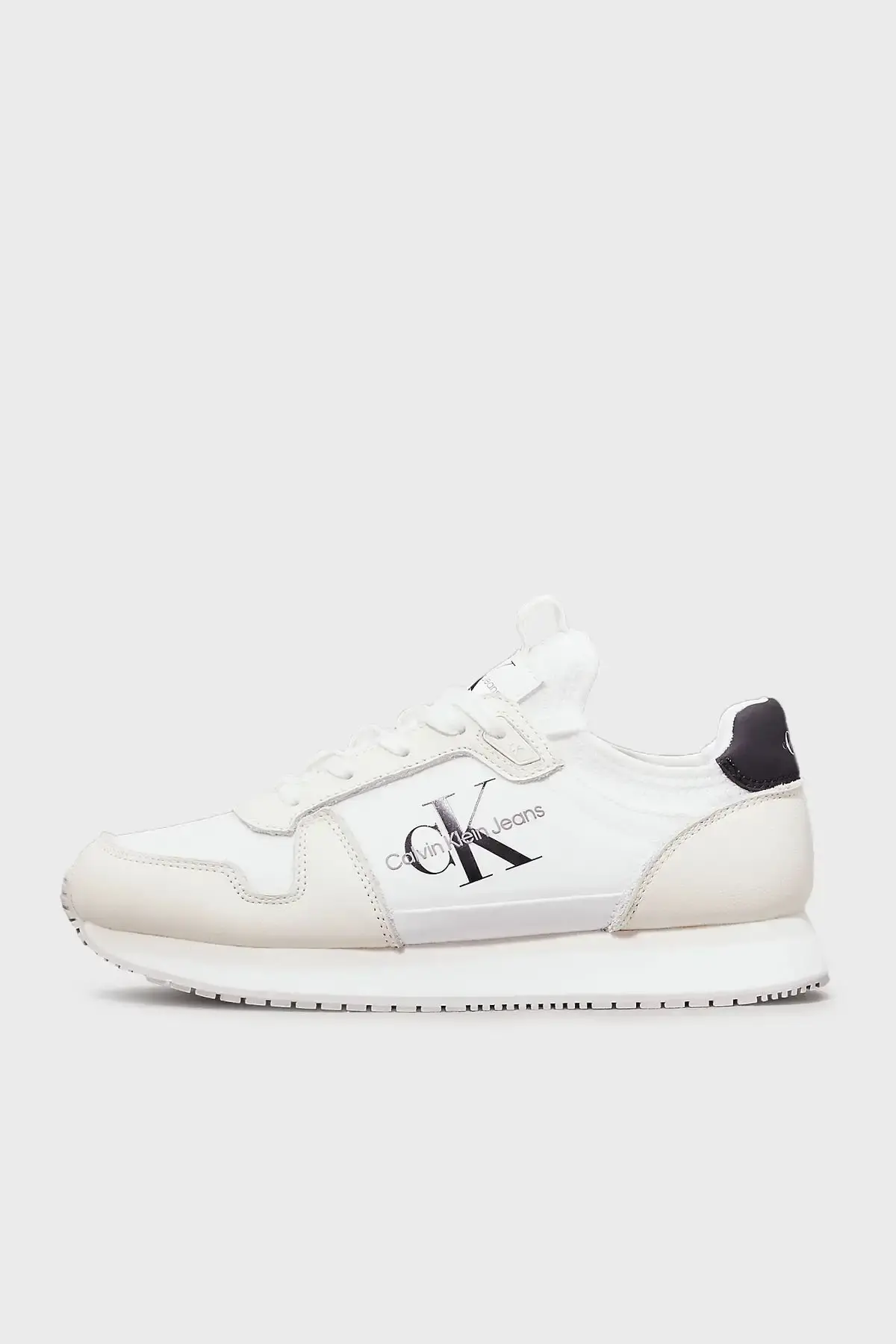 Calvin Klein RUNNER SOCK LACEUP M Beyaz Kadın Günlük Spor Ayakkabı