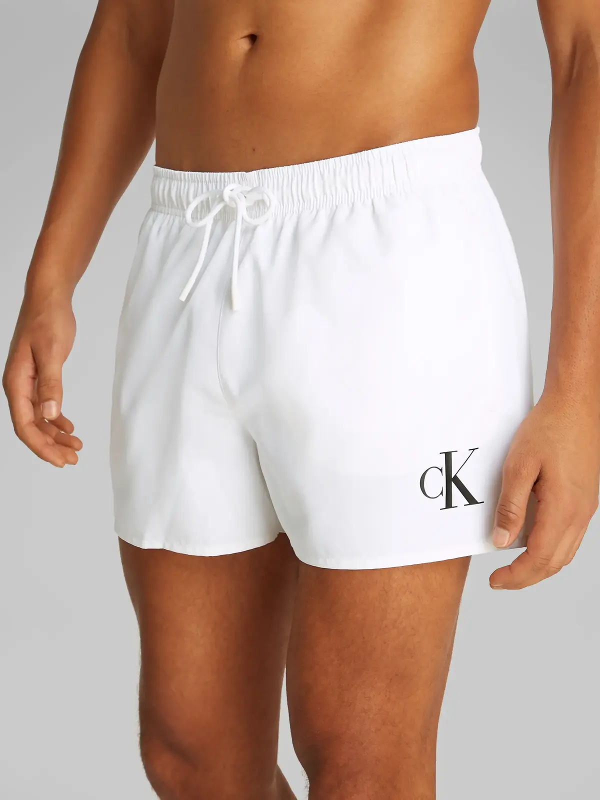 Calvin Klein SHORT DRAWSTRING Beyaz Erkek Mayo Şort