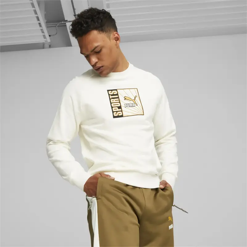 Puma CLASSICS Crew TR Beyaz Erkek Sweatshirt