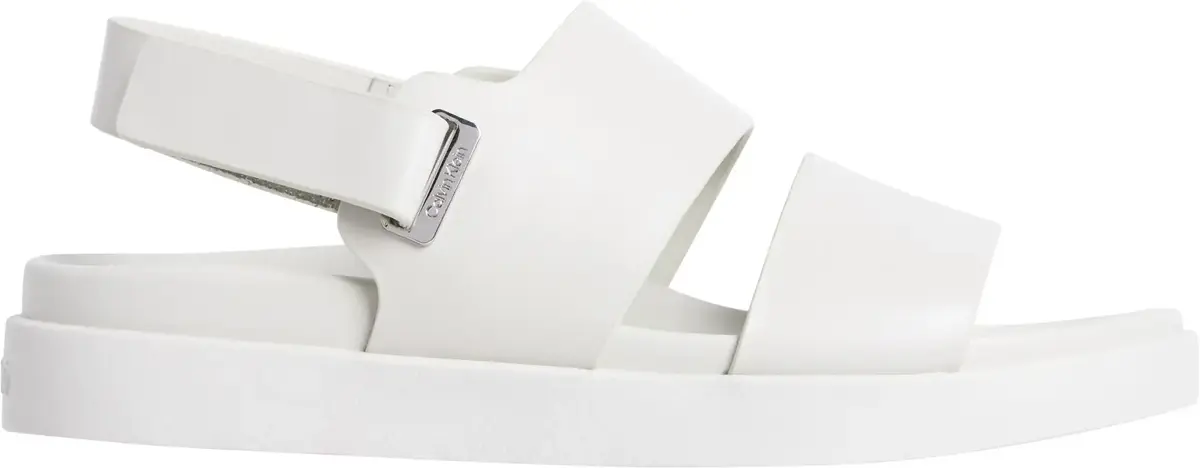 Calvin Klein FLAT ADJ SANDAL EYEL, CJH Beyaz Kadın Terlik