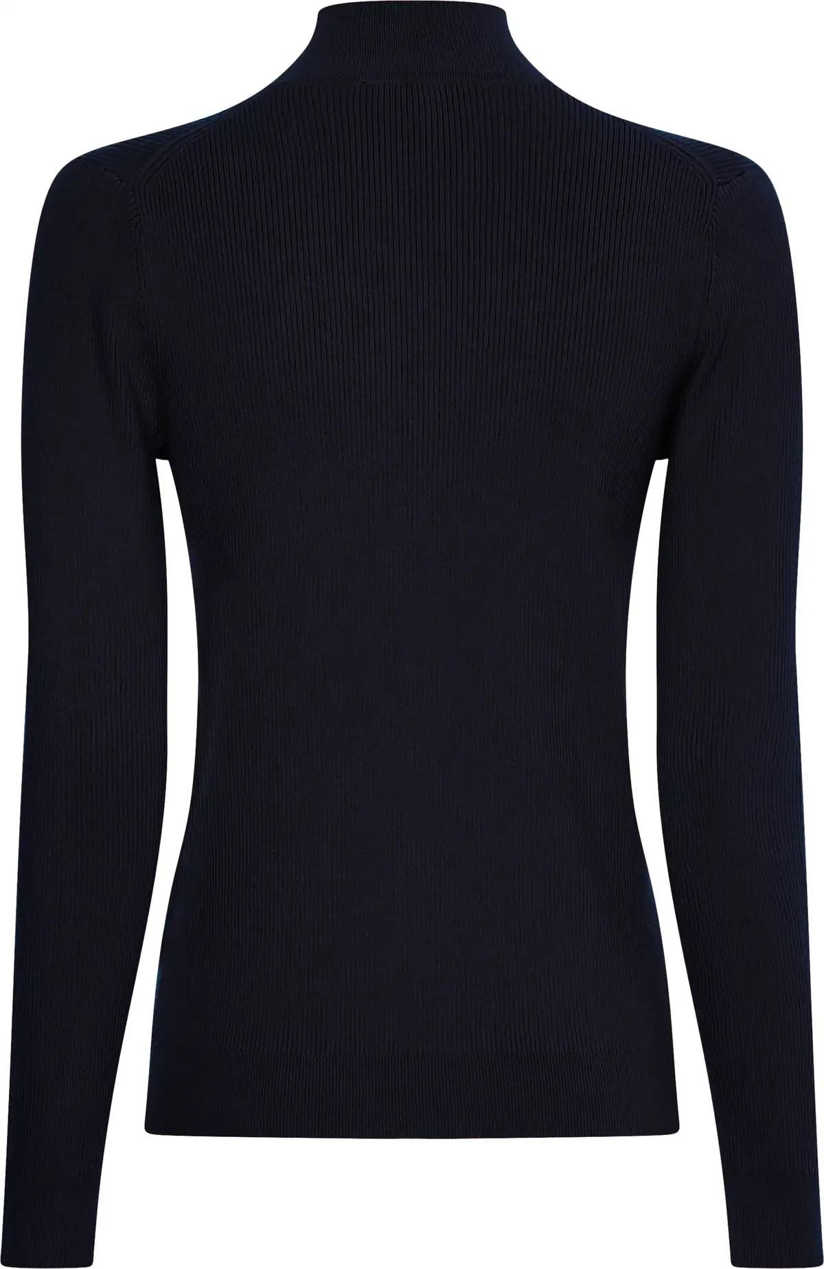 Tommy Hilfiger ORG CO SLIM OPEN POL Kadın Siyah Kazak