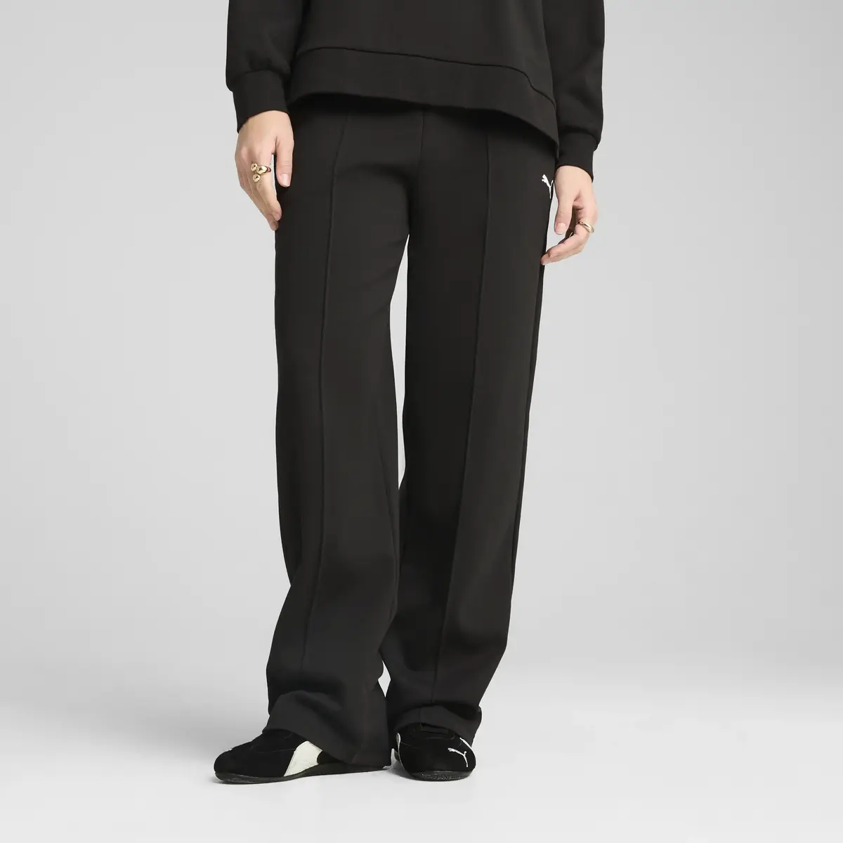 PUMA WARDROBE ESS Pintuck Pants Kadın Siyah Eşofman Alt