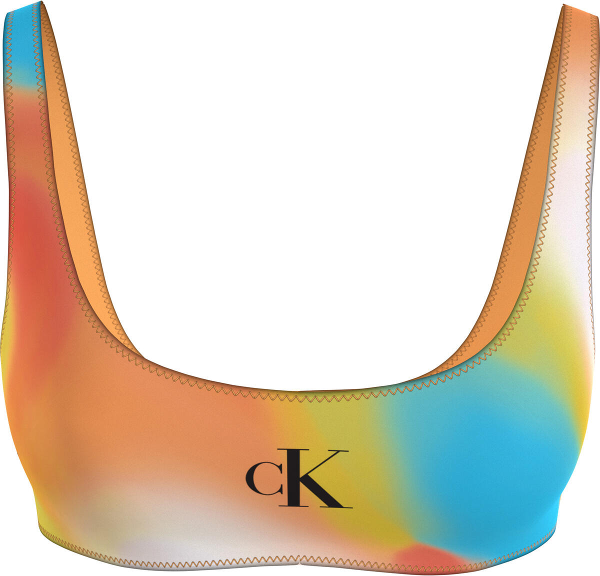 Calvin Klein BRALETTE-PRINT Kadın Sarı Bikini Üstü