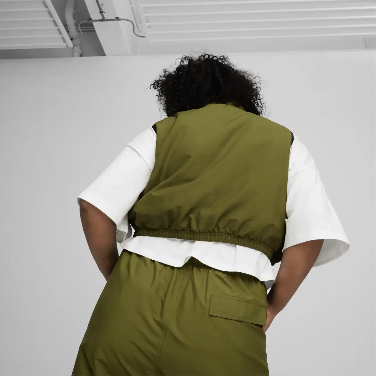 Puma DARE TO Woven Vest Yeşil Kadın Yelek