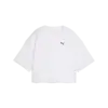 Puma WARDROBE ESS Oversized Short Tee Beyaz Kadın Kısa T-Shirt