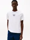 Tommy Hilfiger HILFIGER CREST EMBRO, YBR Beyaz Erkek T-Shirt & Polo