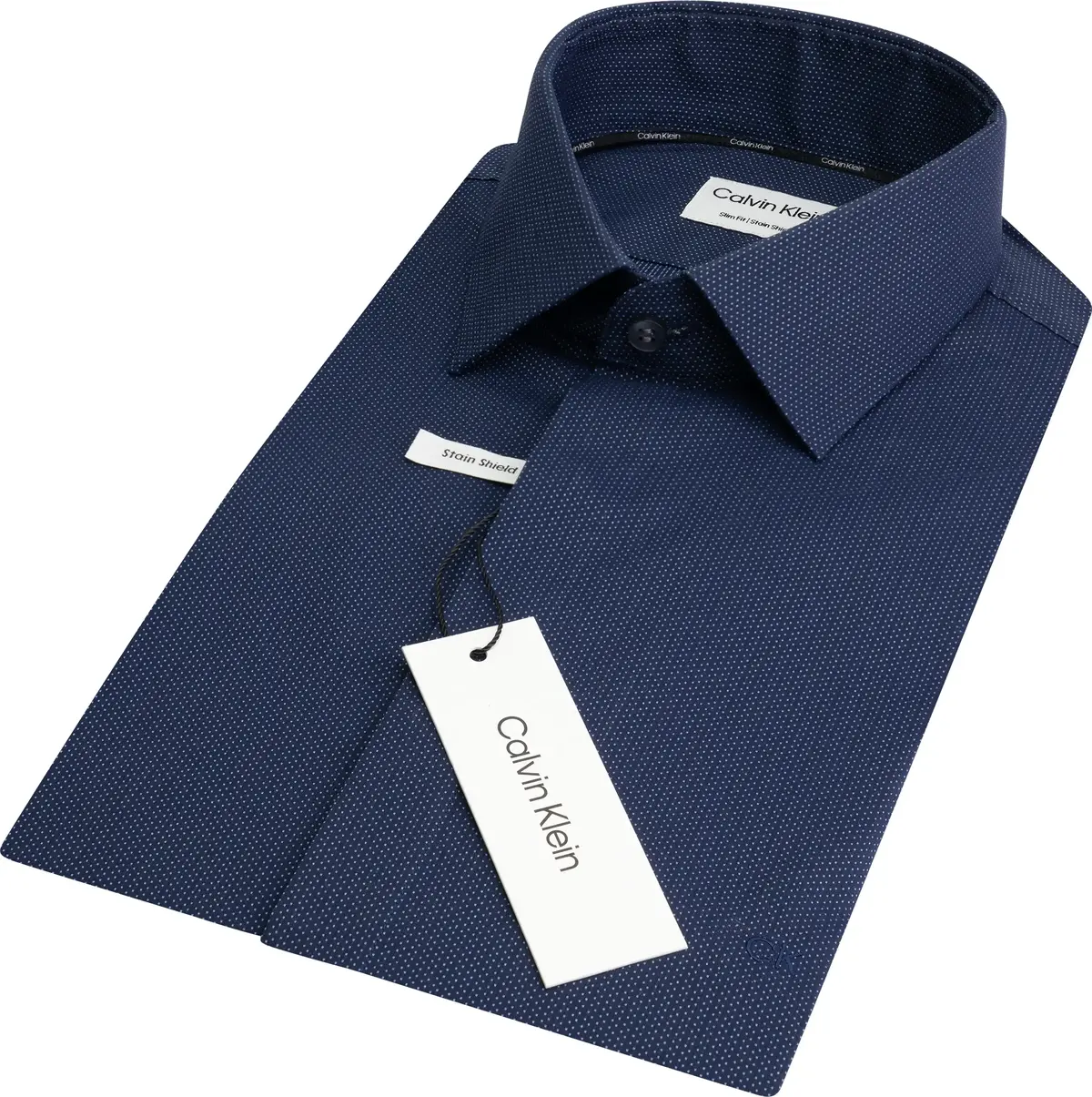 Calvin Klein STAIN SHIELD DOT SLI Erkek Lacivert Gömlek