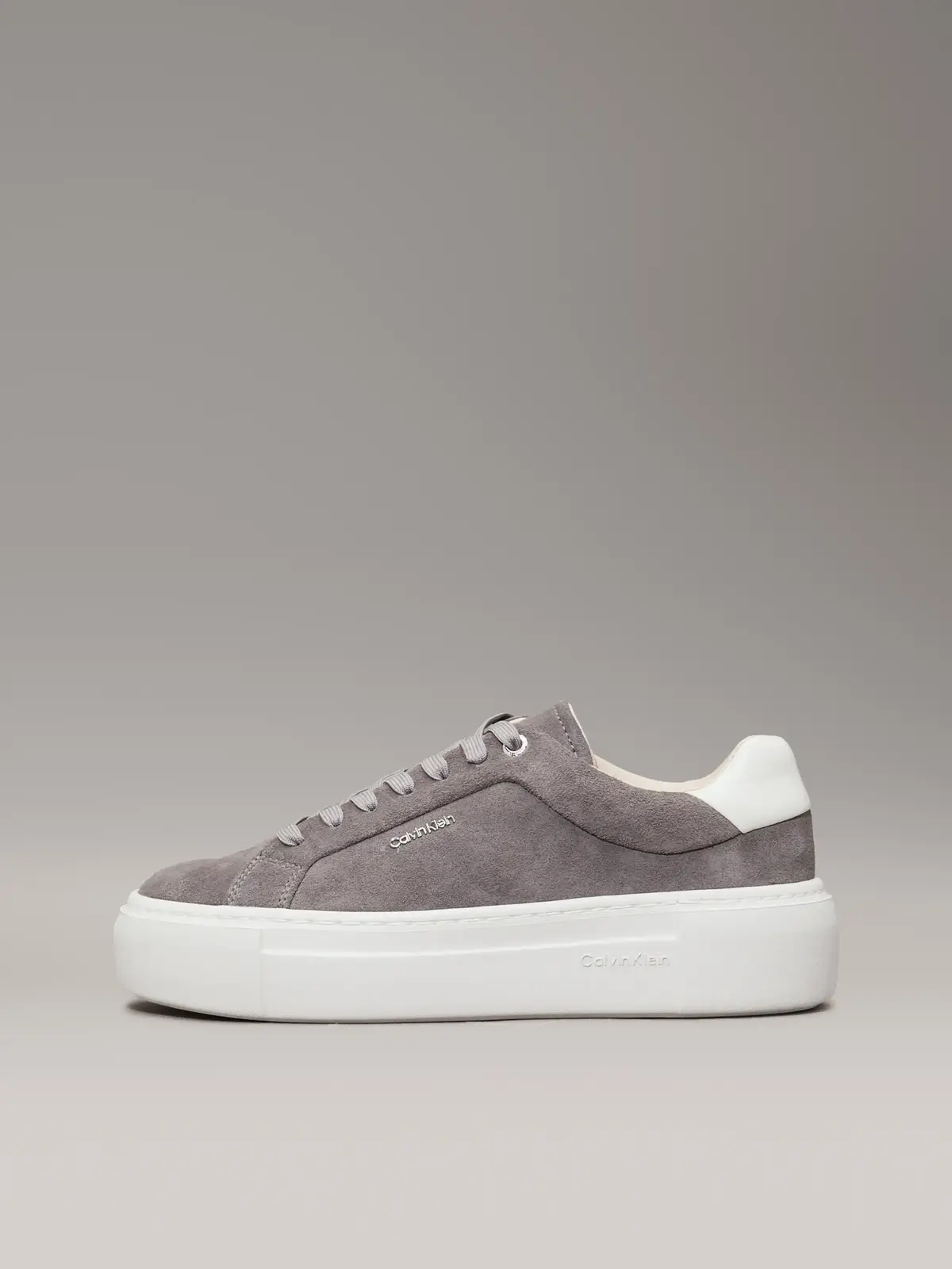 Calvin Klein FLATFORM CUP LACE UP, 0IW Gri Kadın Spor Ayakkabı & Sneaker