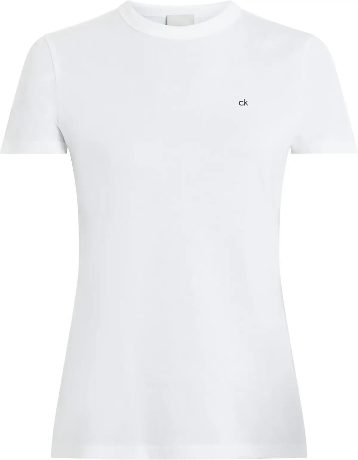 Calvin Klein CK EMB GRAPHIC SLIM, YAF Beyaz Kadın T-Shirt & Polo