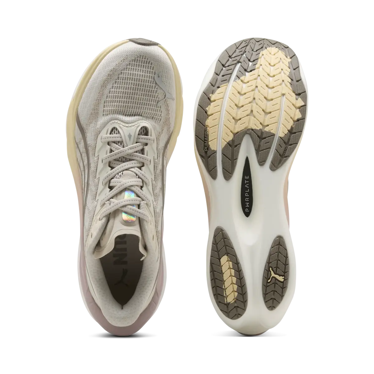PUMA Deviate NITRO 4 Wns Krem KadınYürüyüş ve Koşu Ayakkabısı