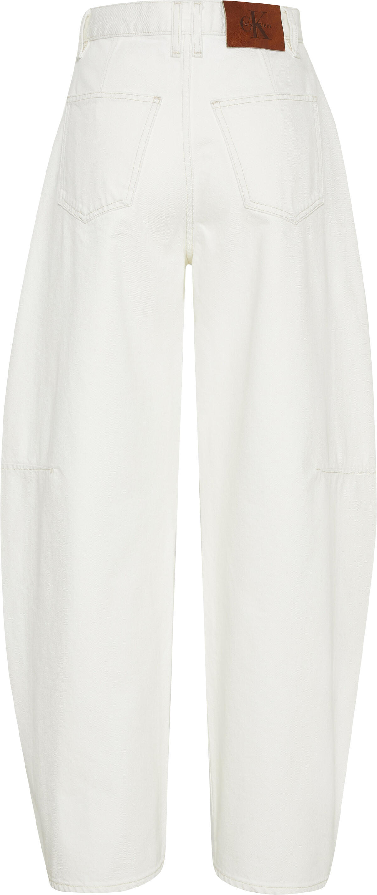 Calvin Klein THE EXTREME BARREL JEAN SNOW WHI Beyaz Kadın Kot Pantolon