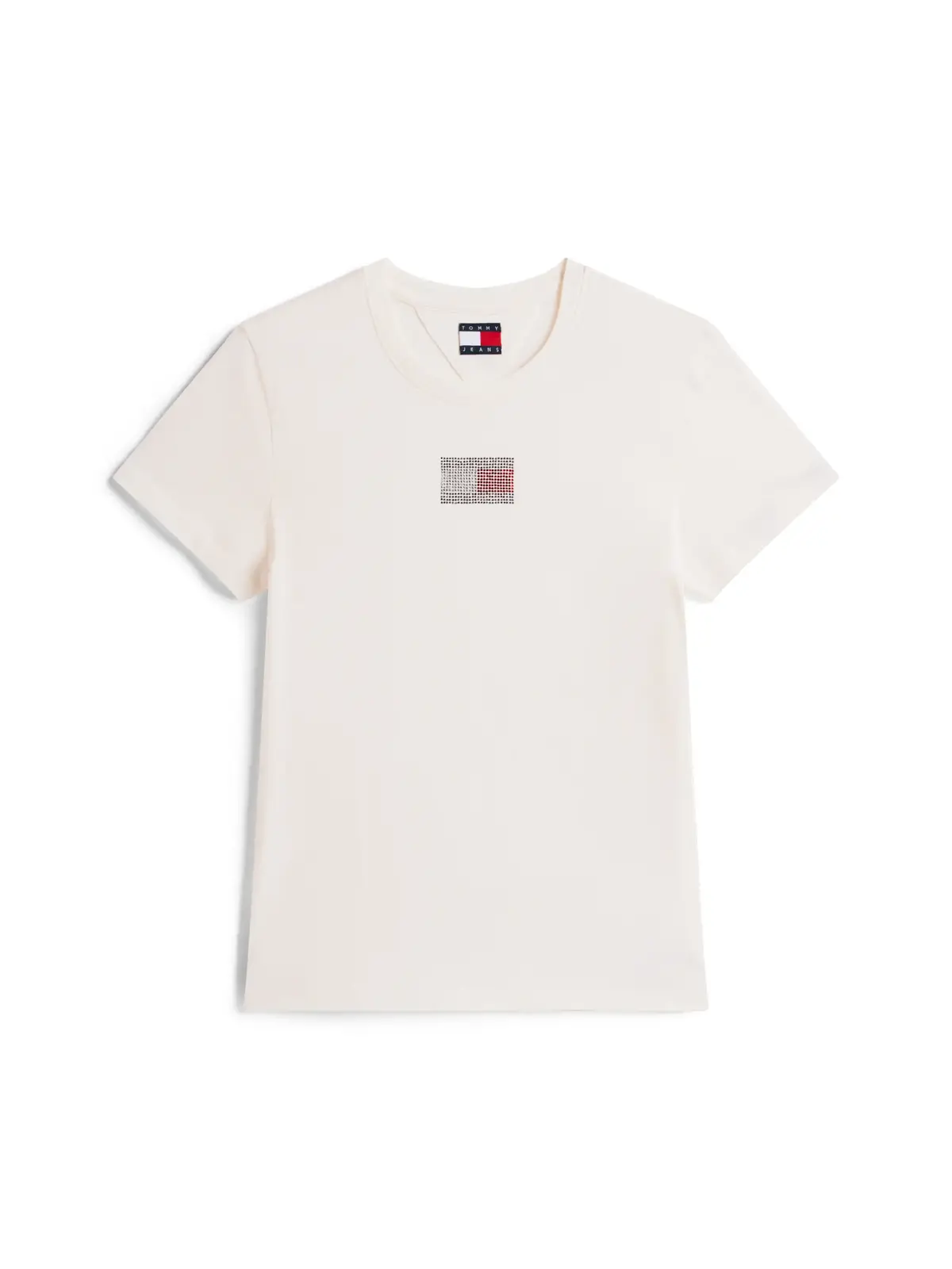 Tommy Hilfiger TJW REG PARTY FLAG T, Beyaz Kadın T-Shirt
