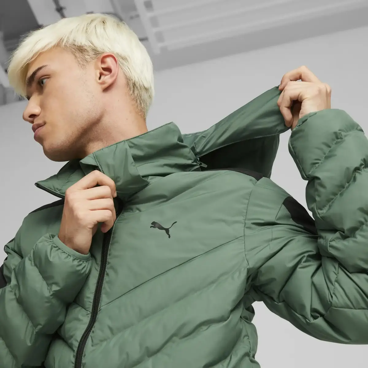 Puma Mapf1 Mt7 Ecolite Down Jacket Deep Forest Yeşil Erkek Uzun Mont