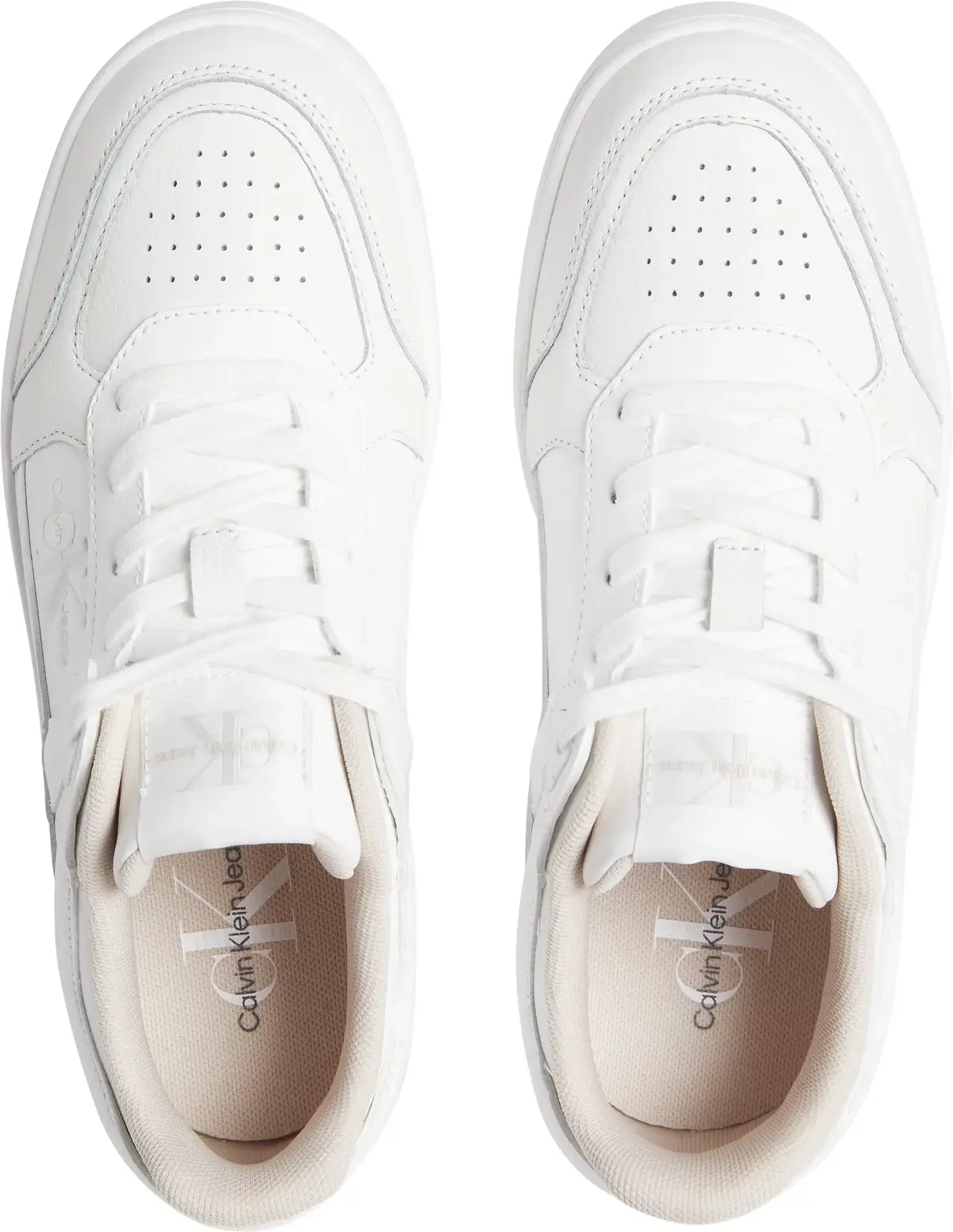 Calvin Klein BASKET CUPSOLE LOW M, 0LA Beyaz Kadın Spor Ayakkabı & Sneaker