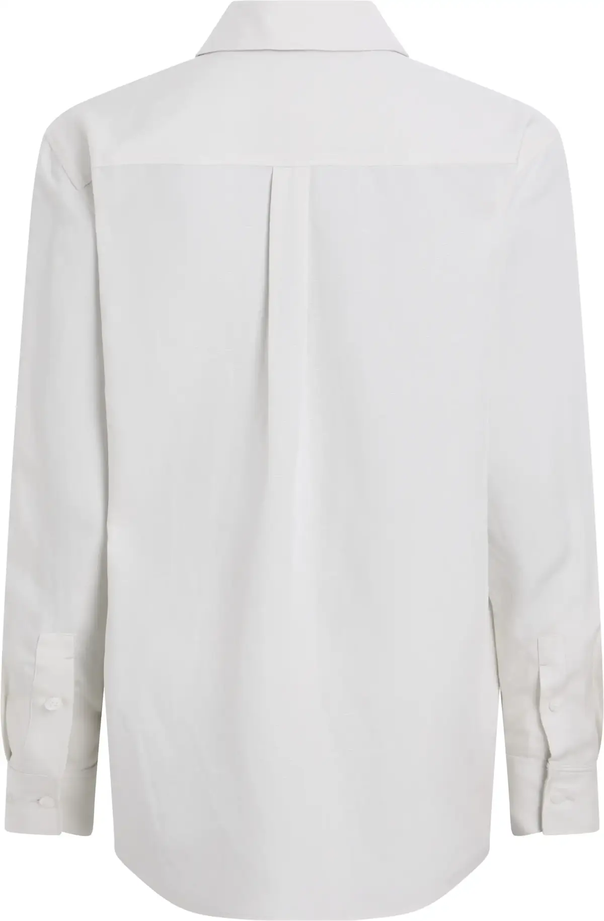 Calvin Klein LINEN BLEND LS REGUL, ADA Beyaz Kadın Gömlek