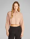 Calvin Klein WOVEN LABEL CROPPED, TGW Pembe Kadın Gömlek