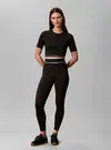 Calvin Klein ICON SPORT SS TEE WI, UB1 Siyah Kadın T-Shirt