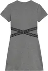 Calvin Klein PUNTO LOGO TAPE SS D Kadın Gri Elbise