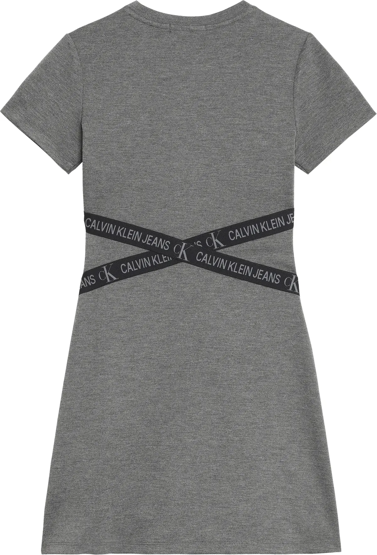 Calvin Klein PUNTO LOGO TAPE SS D Kadın Gri Elbise