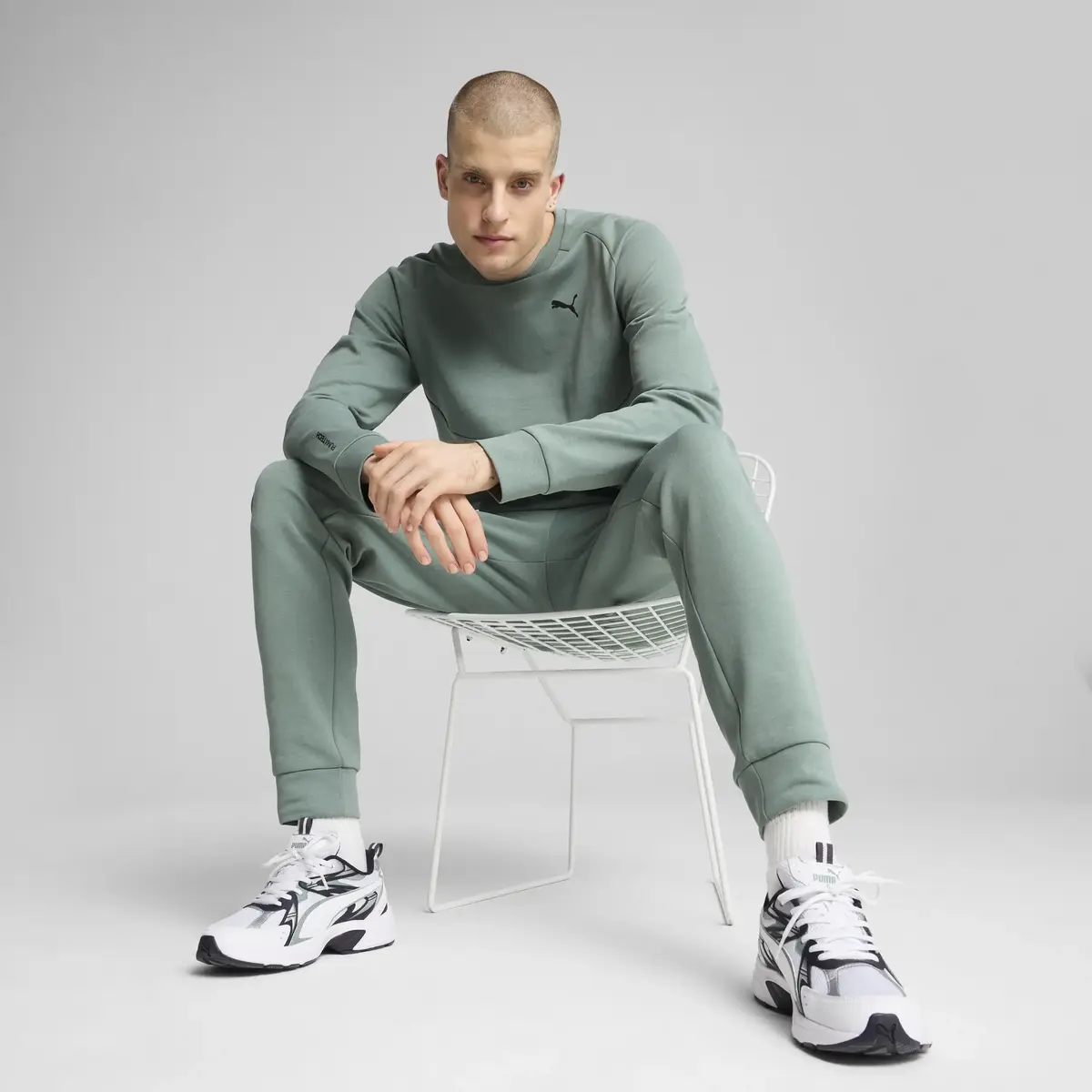 PUMATECH Crew Yeşil Erkek Sweatshirt