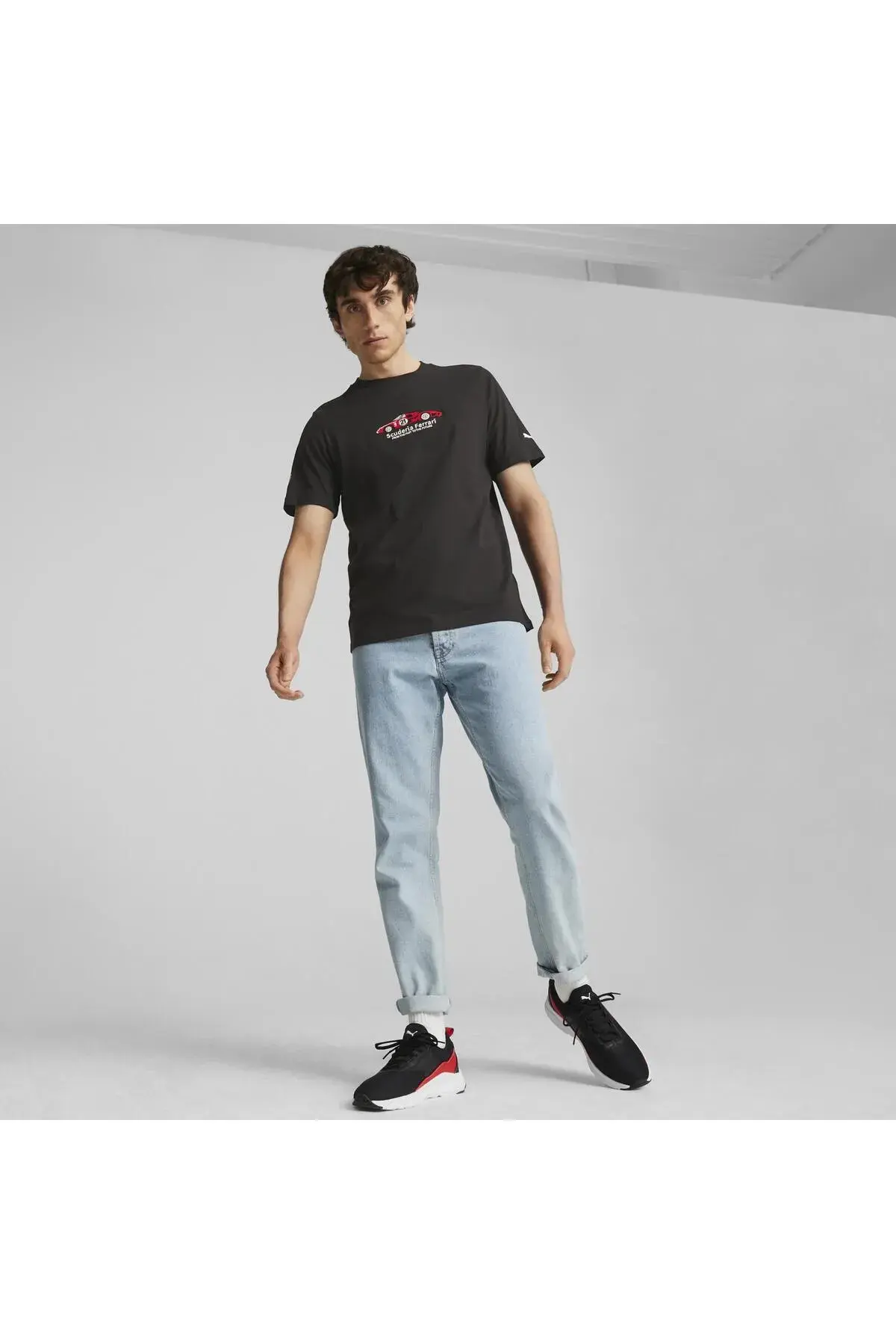 Puma Ferrari Race Graphic Tee 1 Siyah Erkek T-Shirt