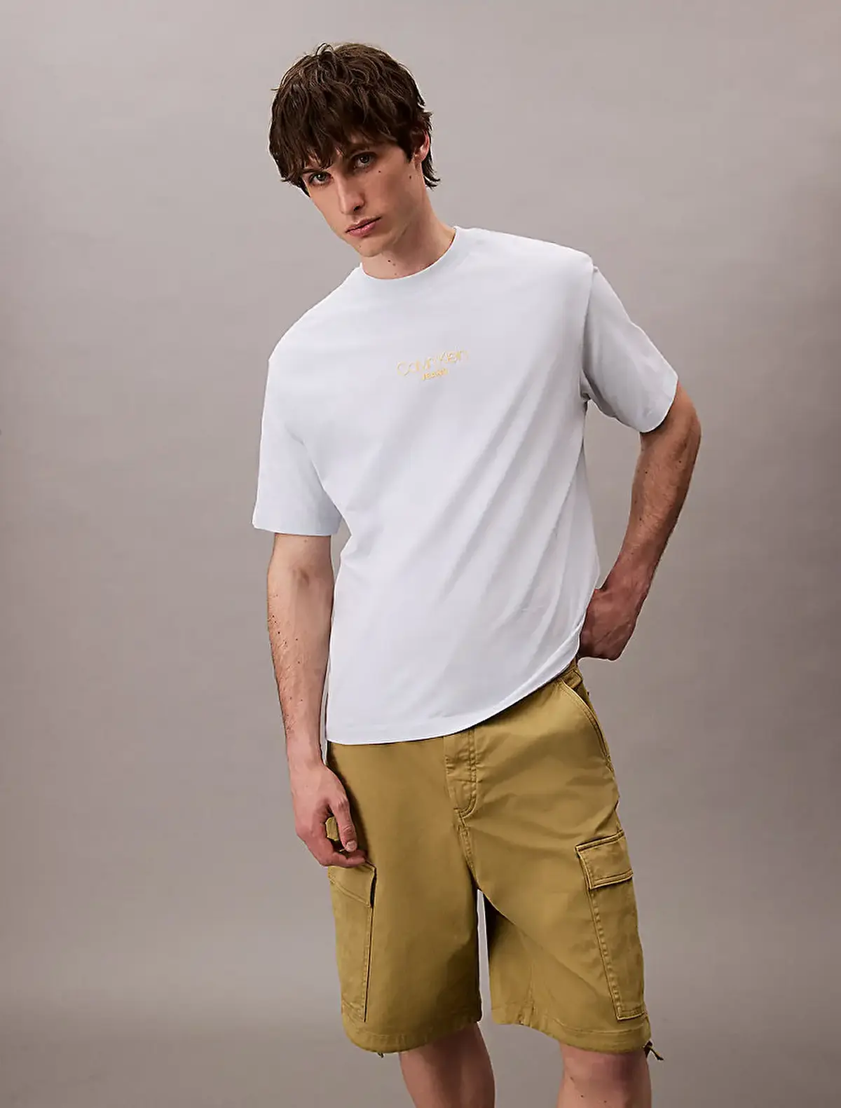 Calvin Klein SS 16S RLXD FIT CKJ GRAPHIC TEE Mavi Erkek Tişört