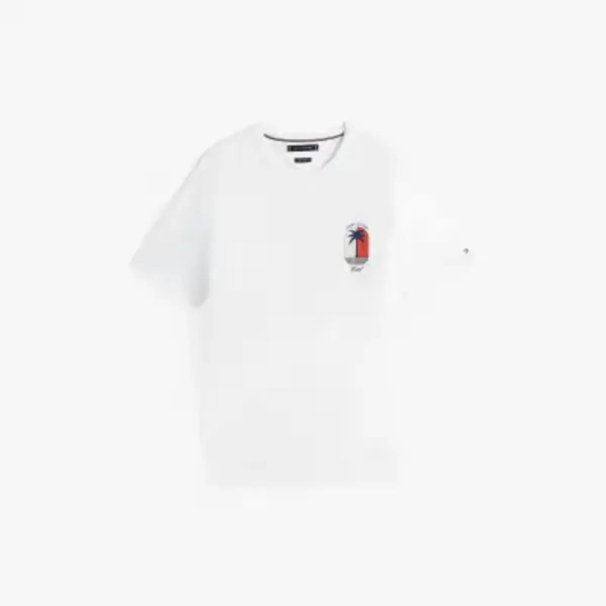Tommy Hilfiger PALM TREE LABEL TEE Erkek Beyaz T-Shirt