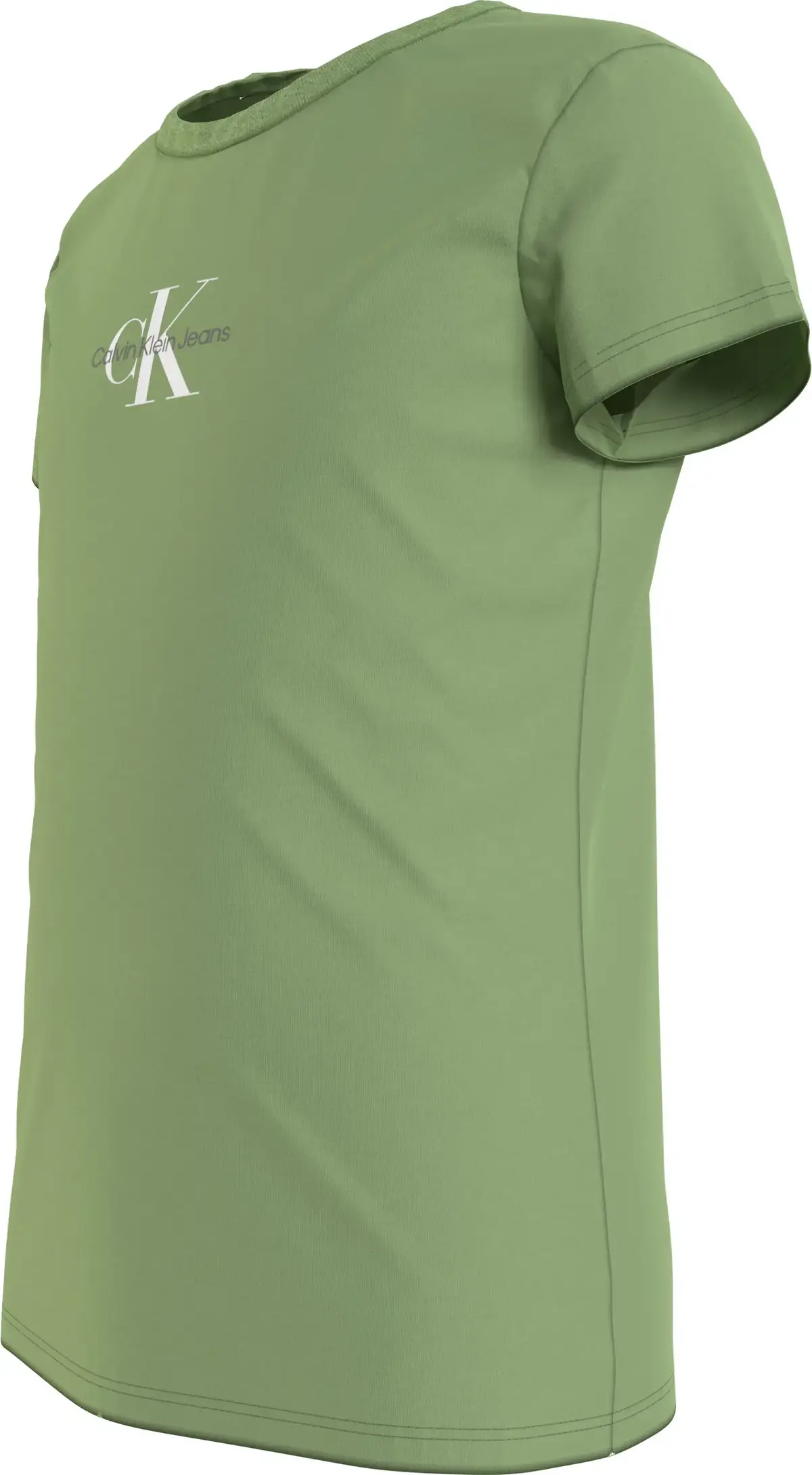 Calvin Klein MICRO MONOGRAM TOP Kadın Yeşil T-Shirt