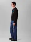 Calvin Klein LS EU 350TERRY CK BAUHAUS LOGO C Siyah Erkek Sweatshirt
