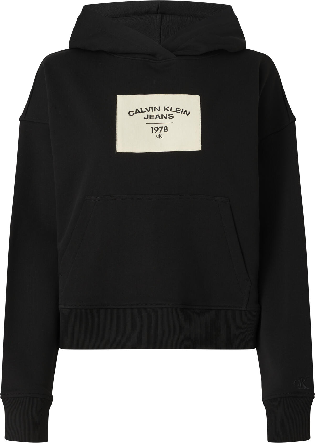 Calvin Klein CANVAS RELAXED HOODI Kadın Siyah Hoodie